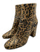Gianvito Rossi Shoe Size 40 Gold & Black Leather round toe Leopard Booties Gold & Black / 40