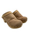 No. 6 Shoe Size 36 Beige Suede Shearling Round Toe Open Back Mule Clogs Beige / 36