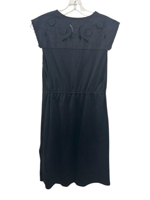 See By Chloe Size XS Black Cotton broderie anglaise Sleeveless Knee length Dress Black / XS