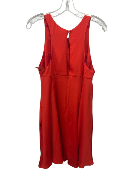 Milly Size 4 Orange Silk Blend Sleeveless swing Dress Orange / 4