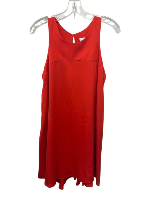 Milly Size 4 Orange Silk Blend Sleeveless swing Dress Orange / 4