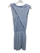 A.L.C. Size XS White & Blue Linen Cross Back Stripe Drawstring Waist Dress White & Blue / XS
