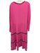 Sail To Sable Size XL Pink & Black Viscose Blend Ric Rac Tie Neck Maxi Dress Pink & Black / XL