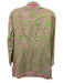 Sail To Sable Size S Pink & Green Linen Decorative Trim Geometric Shift Dress Pink & Green / S