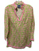 Sail To Sable Size S Pink & Green Linen Decorative Trim Geometric Shift Dress Pink & Green / S