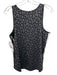 Emily McCarthy Size S Gray Polyester Blend Side Stripe Leopard Sleeveless Top Gray / S