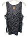Emily McCarthy Size S Gray Polyester Blend Side Stripe Leopard Sleeveless Top Gray / S