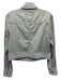 Anthropologie Size S Sage green Cotton & Linen Flap Pocket Floral Trim Jacket Sage green / S