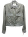 Anthropologie Size S Sage green Cotton & Linen Flap Pocket Floral Trim Jacket Sage green / S