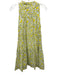 Olivia James the Label Size S Yellow, White, Black Cotton Tie Neck Floral Dress Yellow, White, Black / S