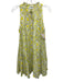 Olivia James the Label Size S Yellow, White, Black Cotton Tie Neck Floral Dress Yellow, White, Black / S