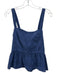 Hutch Size 8 Blue & Brown Cotton Eyelet Buckle Detail Gathered Hem Top Blue & Brown / 8