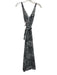 Bel Kazan Size XS Black & White Rayon Blend V Neck Mini Circles Sleeveless Dress Black & White / XS