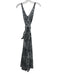 Bel Kazan Size XS Black & White Rayon Blend V Neck Mini Circles Sleeveless Dress Black & White / XS