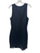 Caballero Size M Black Rayon Blend Sleeveless Fringe Knee length Dress Black / M