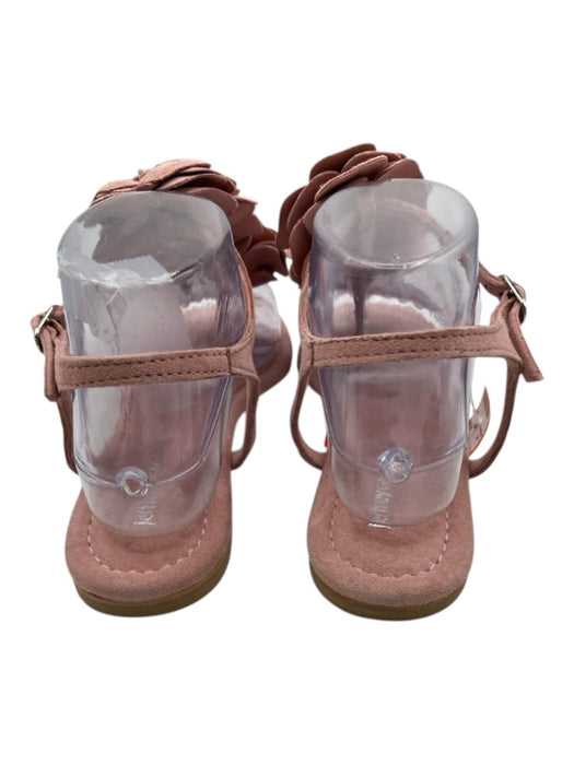 Jeffrey Campbell Shoe Size 8 Pink Leather Upper Suede 3D floral applique Sandals Pink / 8