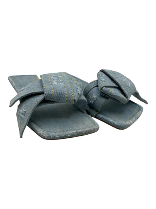Acne Studios Shoe Size 38 Light Wash Denim Bow detail Distressed Mule Sandals Light Wash / 38