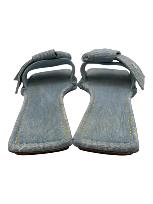 Acne Studios Shoe Size 38 Light Wash Denim Bow detail Distressed Mule Sandals Light Wash / 38