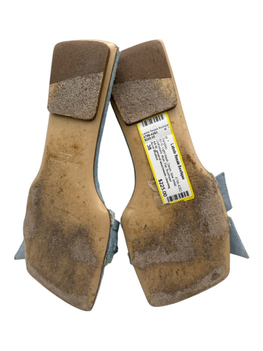 Acne Studios Shoe Size 38 Light Wash Denim Bow detail Distressed Mule Sandals Light Wash / 38
