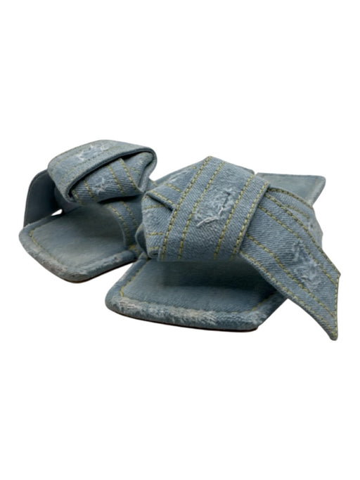 Acne Studios Shoe Size 38 Light Wash Denim Bow detail Distressed Mule Sandals Light Wash / 38