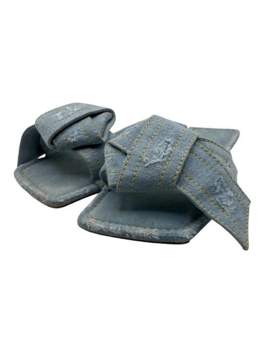 Acne Studios Shoe Size 38 Light Wash Denim Bow detail Distressed Mule Sandals Light Wash / 38