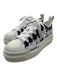 Amiri Shoe Size 38 White & Black Canvas Lace Up stars Low Top Platform Sneakers White & Black / 38