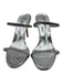 Guiseppe Zanotti Shoe Size 37 Silver Patent Leather Bedazzled Mule Sandals Silver / 37