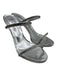 Guiseppe Zanotti Shoe Size 37 Silver Patent Leather Bedazzled Mule Sandals Silver / 37
