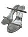 Guiseppe Zanotti Shoe Size 37 Silver Patent Leather Bedazzled Mule Sandals Silver / 37
