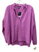 Natalie Busby Size M Lavender Purple Cotton Long Sleeve Split V neckline Top Lavender Purple / M