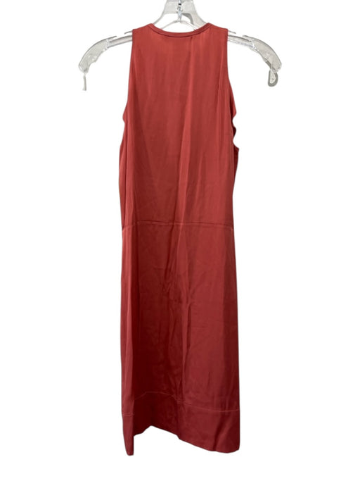 Diane Von Furstenberg Size 4 Peach Orange Silk Sleeveless Pintuck Dress Peach Orange / 4