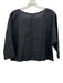 FREE the Label Size XS Black Linen 1/2 Sleeve Wide Neck Top Black / XS