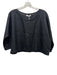 FREE the Label Size XS Black Linen 1/2 Sleeve Wide Neck Top Black / XS
