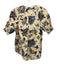 A.L.C. Size 0 Yellow, Blue, Orange Cotton Short Puff Sleeve Abstract Print Top Yellow, Blue, Orange / 0