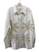 Hemant & Nandita Size L White & Beige Cotton Long Sleeve Crochet Detail Top White & Beige / L