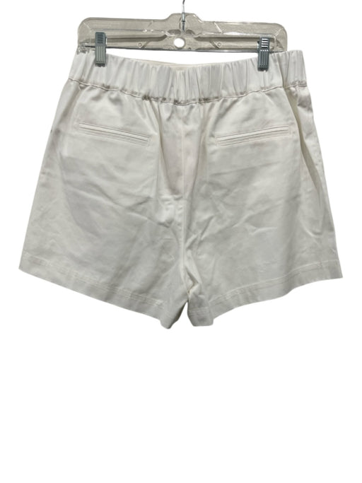 Crosby Size L White Cotton Zip Fly High Rise Pleated Shorts White / L