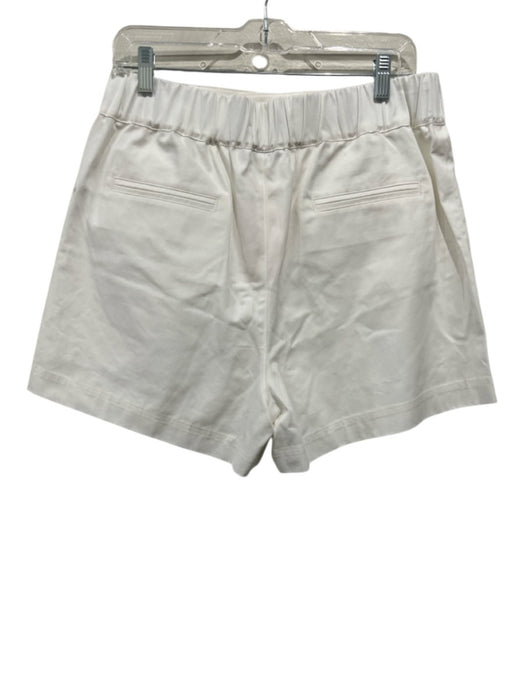 Crosby Size L White Cotton Zip Fly High Rise Pleated Shorts White / L