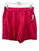 Asceno Size S Hot pink Silk Elastic Waist Pockets Shorts Hot pink / S