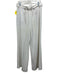 Brochu Walker Size L White Polyester Zip Fly Pleated Wide Leg Trouser Pants White / L