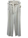 Brochu Walker Size L White Polyester Zip Fly Pleated Wide Leg Trouser Pants White / L