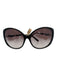 Kieselstein-Cord Dark Brown Acetate Cat Eye Oversize Metal detail Sunglasses Dark Brown