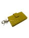Dior Yellow Patent Leather Quilted Gold Hardware Snap Top Card Holder Wallets Yellow