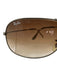 Ray Ban Brown Metal Gunmetal Hardware Gradient Lens Aviator Sunglasses Brown