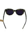Krewe Black & Beige Acetate round Cat Eye Tortoise Detail Sunglasses Black & Beige