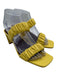 Staud Shoe Size 36.5 Yellow Leather Scrunch Detail Mule 2 Strand Sandals Yellow / 36.5