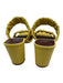 Staud Shoe Size 36.5 Yellow Leather Scrunch Detail Mule 2 Strand Sandals Yellow / 36.5