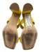 Staud Shoe Size 36.5 Yellow Leather Scrunch Detail Mule 2 Strand Sandals Yellow / 36.5
