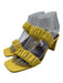 Staud Shoe Size 36.5 Yellow Leather Scrunch Detail Mule 2 Strand Sandals Yellow / 36.5
