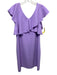 Trina Turk Size 6 Lavender Purple Polyester Seersucker Ruffle Cap Sleeve Dress Lavender Purple / 6