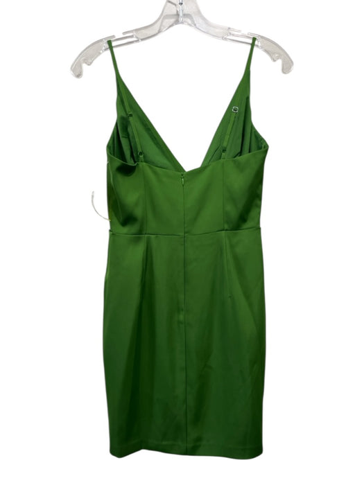 Aidan Aidan Mattox Size 0 Green Polyester Satin Spaghetti Strap Mini Dress Green / 0